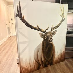 LARGE 60” Deer Painting / Wall Art (5 Ft Length)
