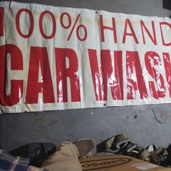 35"X70" Hand Car Wash Sign 