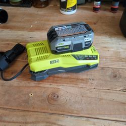 Ryobi One+ 4Ah Battery & Charger 
