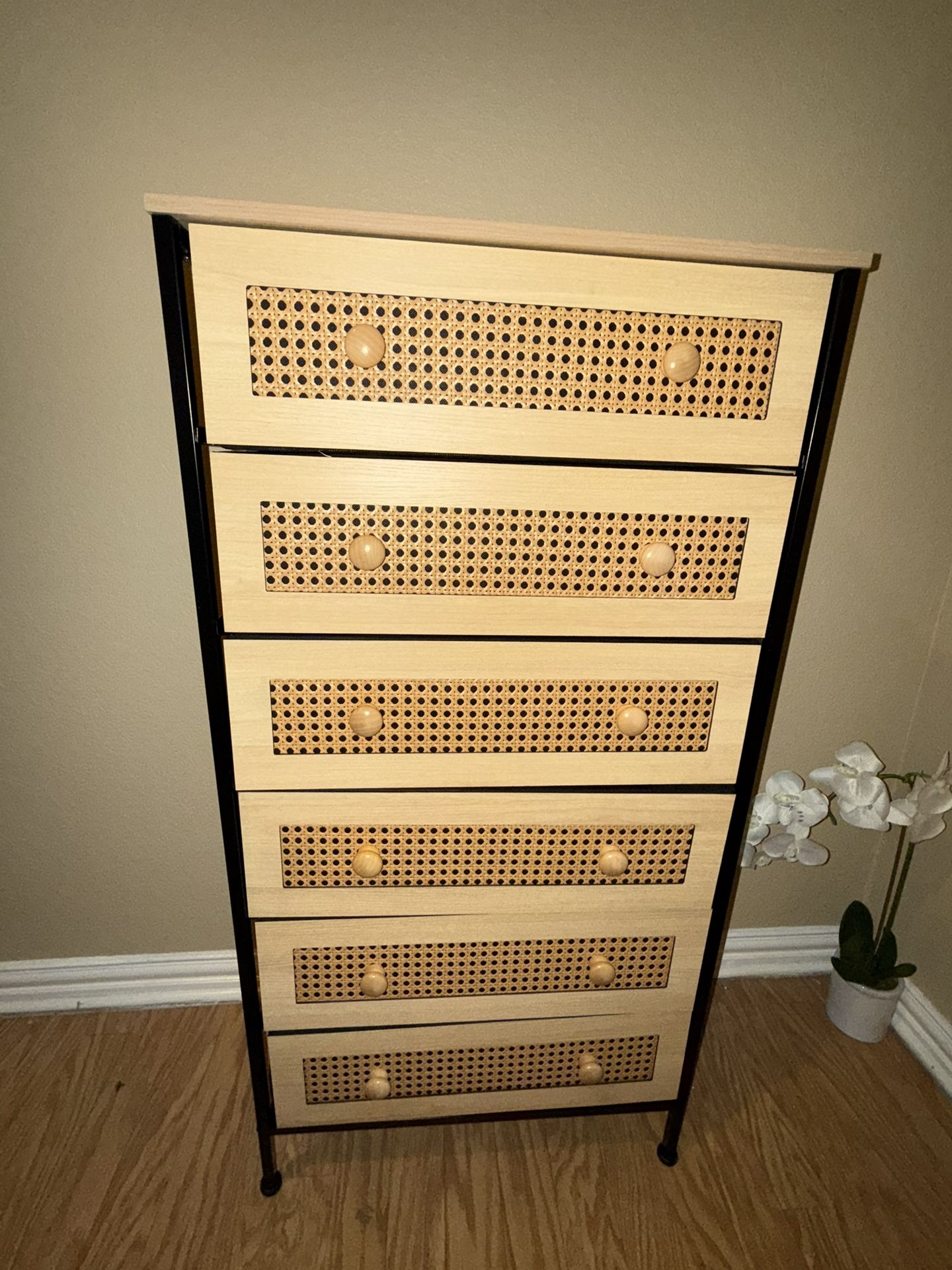 Rattan Fabric Dresser
