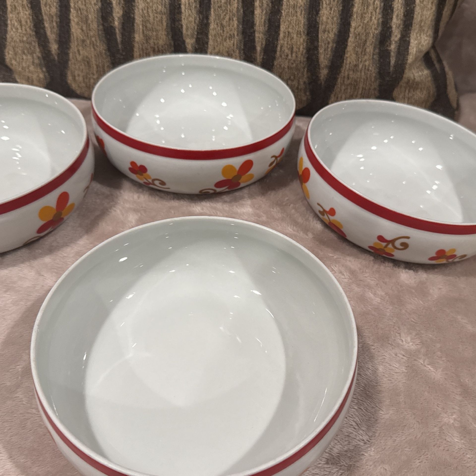VTG Block Portugal PAPRIKA Vista Alegre Hearthstone Red Yellow Soup Cereal Bowls