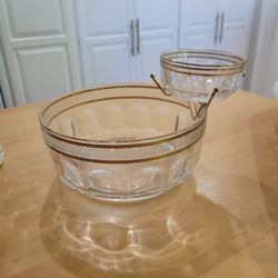 Arcoroc Bowl Set With Edge Rack Vintage, MCM 