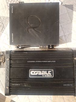 2 AMPS Orion CBT2500 & Alphasonik 2000W Amp – Powerful Car Audio Setup