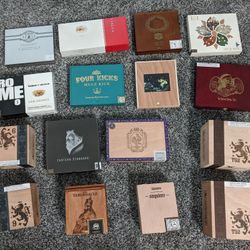 16 Cigar Boxes All In Mint Condition