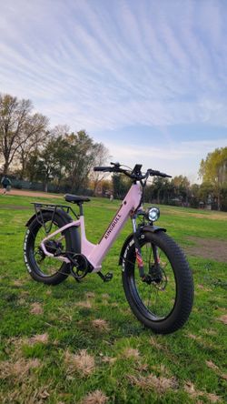 Fat Tires Electric Bike Pink Color