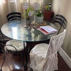 Glass Table And Chairs