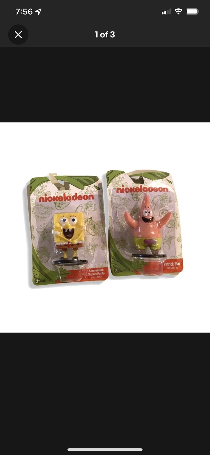 SpongeBob SquarePants & Patrick Star Toy Figurine Figure Cake Topper Set NEW lot