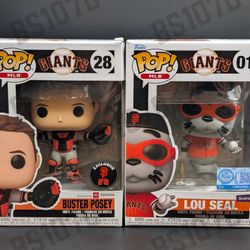 Lou Seal & Buster Hugs Funko Pop - SF Giants