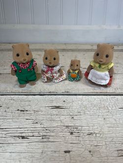 Vintage Sylvanian Families Calico Critters Beaver Family