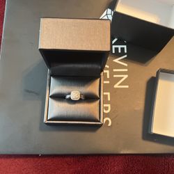 Princess Cut Diamond Ring , White Gold 14k, Size 7