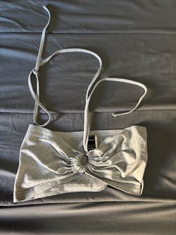 grey shein tube top size xs
