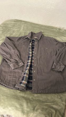 Flannel-Lined Canvas Shirt Jacket/2xl