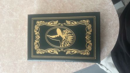 Decorative Hardcover Book Green Gold Embossed