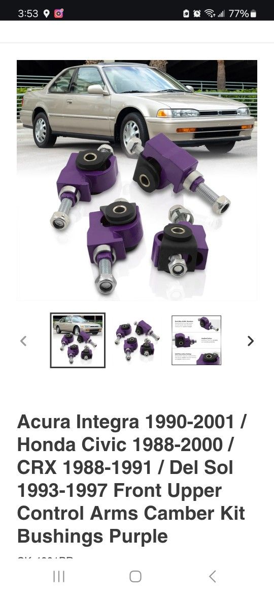 Integra Civic Accord Front Camber Kit