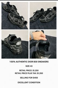 100% AUTHENTIC DIOR B30 SNEAKERS