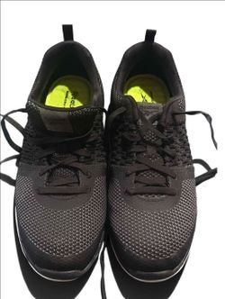 Steel toe Reebok black sneakers MemoryTech Massage US 9.5