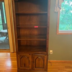 Book Case With Glass Shelves