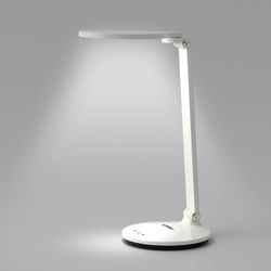 Led Desk Lamp,Professional Eye-Caring Office Light with Side Light Design,Flexble Arm,Stepless Dimmable Colors,Touch Control,Great Desk Lamp for Home 