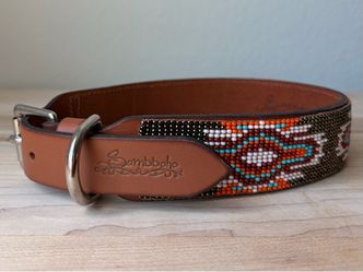 Sambboho Handcrafted Leather Dog Collar 20-22โ Large