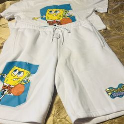 SpongeBob Square Pants Set Brand New!  2 X. Large  Short Set 