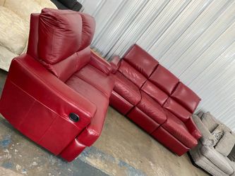 Red living room