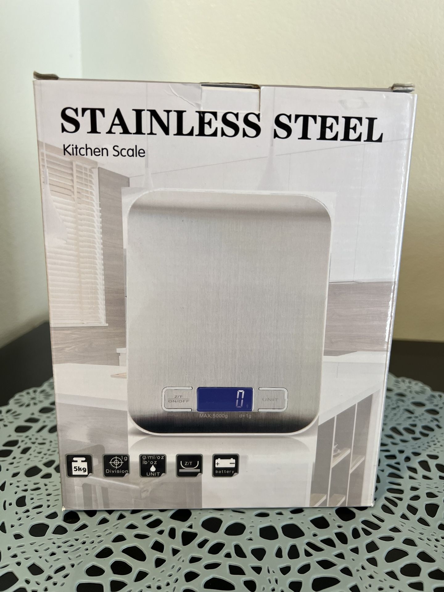 Stainless steel kitchen scale