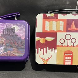 Harry Potter Tin Box Geek Squad 2 Small Large WB Griffindor Magical Castle RARE Collectible 