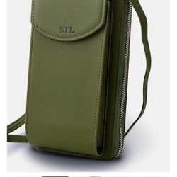 The Original STL Crossbody Clutch Wallet Green