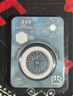 10g .999 Fine Silver Atomic Structure Round