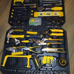 DEKOPRO 228 Piece Socket Wrench Auto Repair Tool Combination Package Mixed Tool Set Hand Tool Kit with Plastic Toolbox Storage Case