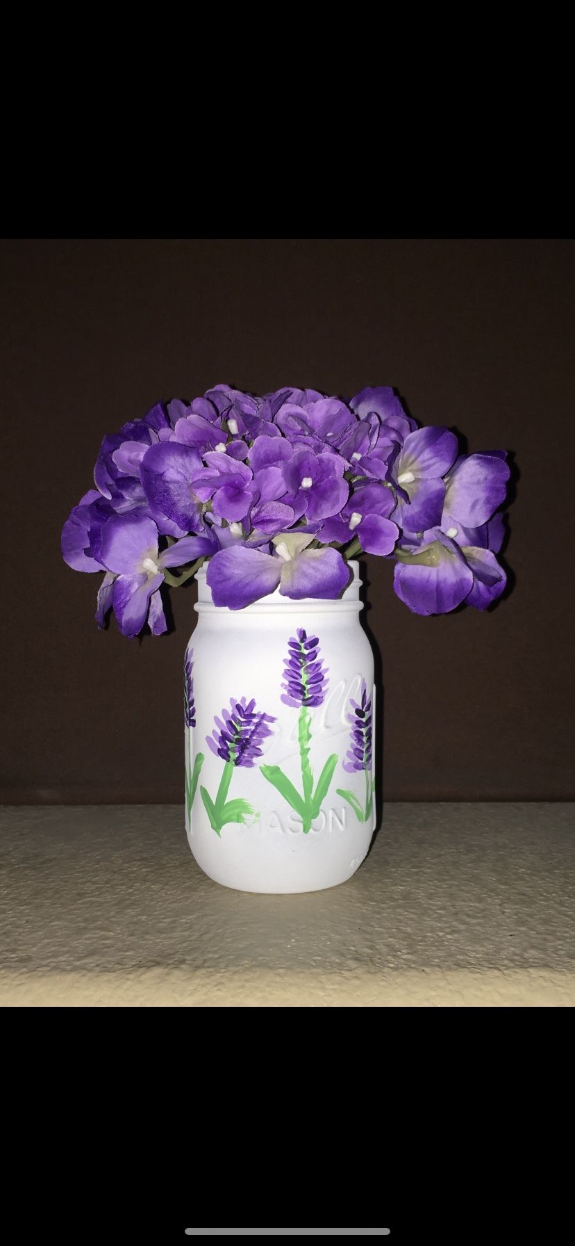 Flower inspired home decor mason jars