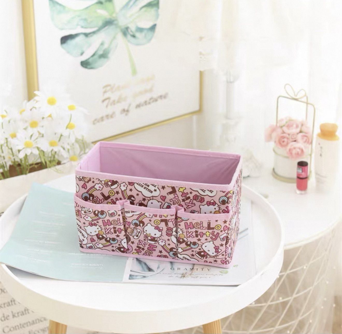 Sanrio Hello Kitty Collapsible Storage Bin Foldable Baskets