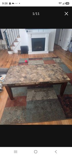 Granite top coffee table