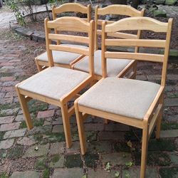 Wood Table W/ 4 Chairs