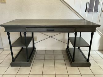 Solid Wood Top Writing Office Desk By Greyleigh™
