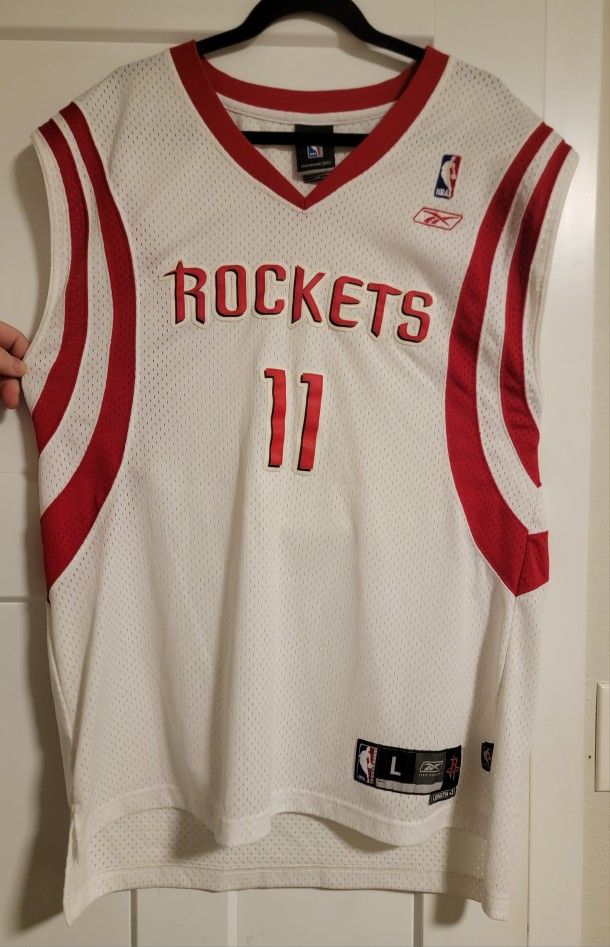 XL/2XL Yao Ming Rockets #11 White Reebok Jersey