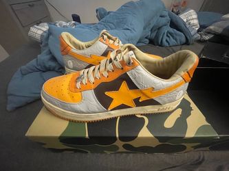 Bapesta Grey And Orange