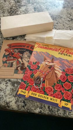 Vintage Rose Parade 1948 Booklet & Broadway Gift Box