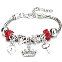 Crown  Charm Bracelet 