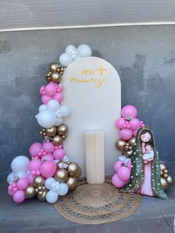 Bautizo/virgen maria balloon arch new