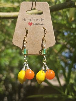 Orange Lemon Earrings