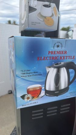 New electric kettle with a 1.2-liter capacity and stainless steel housing