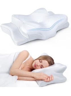 cozyplayer Ultra Pain Relief Cooling Pillow for Neck Support, Adjustable Cervical Pillow Cozy Sleeping, Odorless Ergonomic Contour Memory Foam Pillows