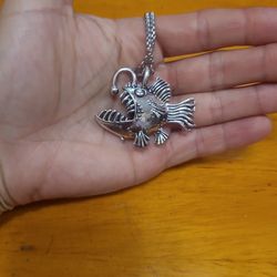 Beautiful Stainless Steel Anglerfish Necklace And Pendant