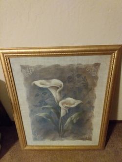 Gold frame lilac portrait