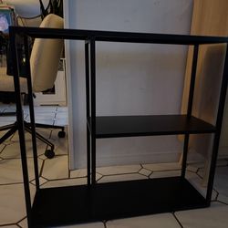 Black metal shelf - like new