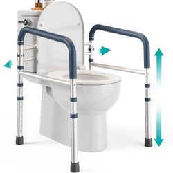 PELEGON Toilet Safety Rail Frame Adjustable 350LB Capacity Handicap Support New