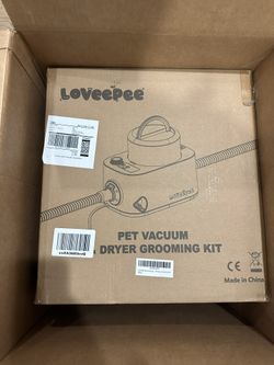 Dog Grooming Vacuum Kit, Dog Vacuum for Shedding Grooming Hair Dryer Kit, 9-in-1 Pet Brush Vacuum with Electric Pet Clippers, 21KPa Adjustable Speed &