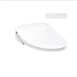 KS6 Washlet Electric Heated Bidet Seat for Elongated Toilet in Cotton White