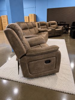 Luxury Reclining Living Room Set – Only $10 Down